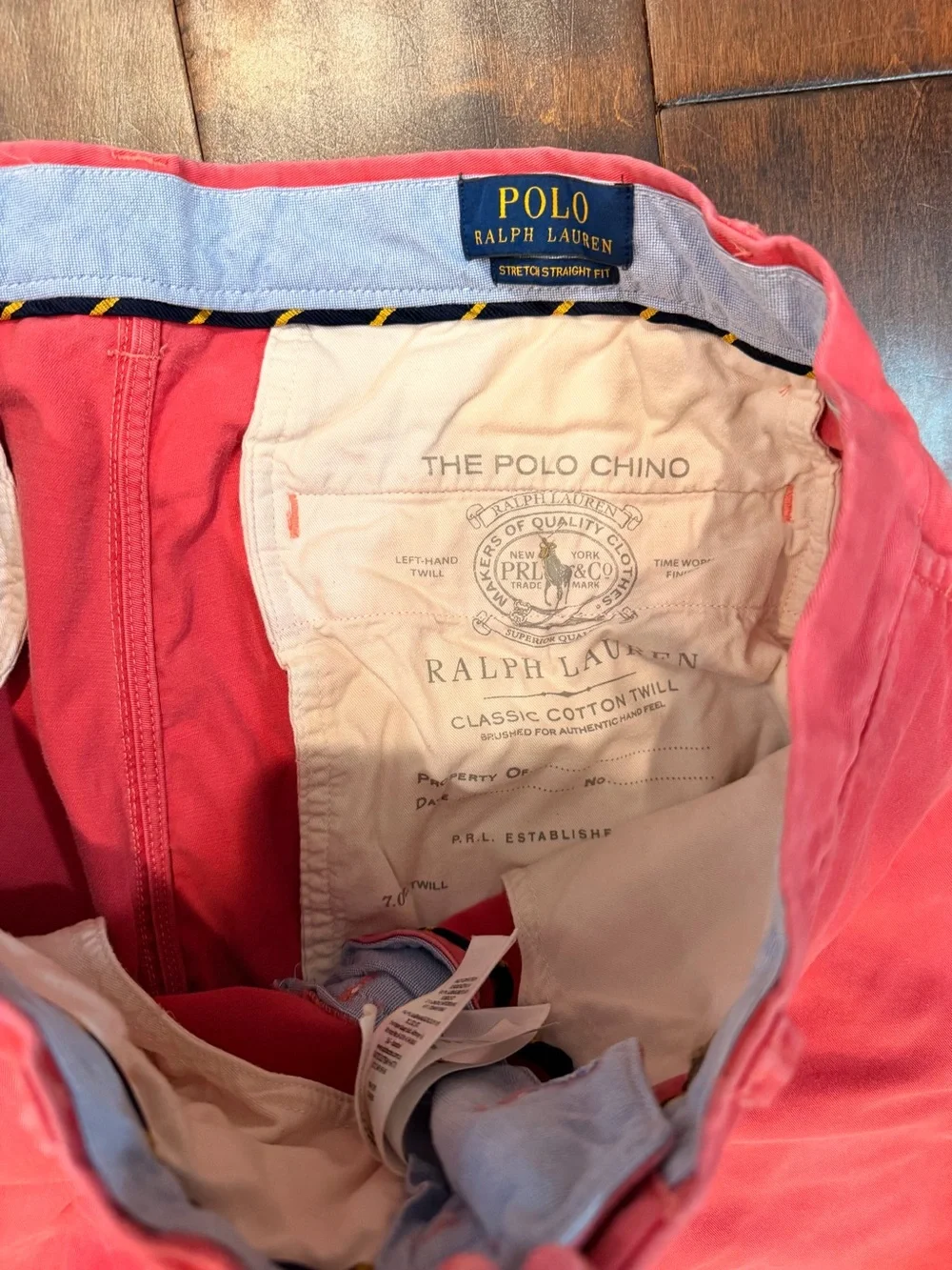 Men's Coral Pink Chino Pants Ralph Lauren Polo Preppy